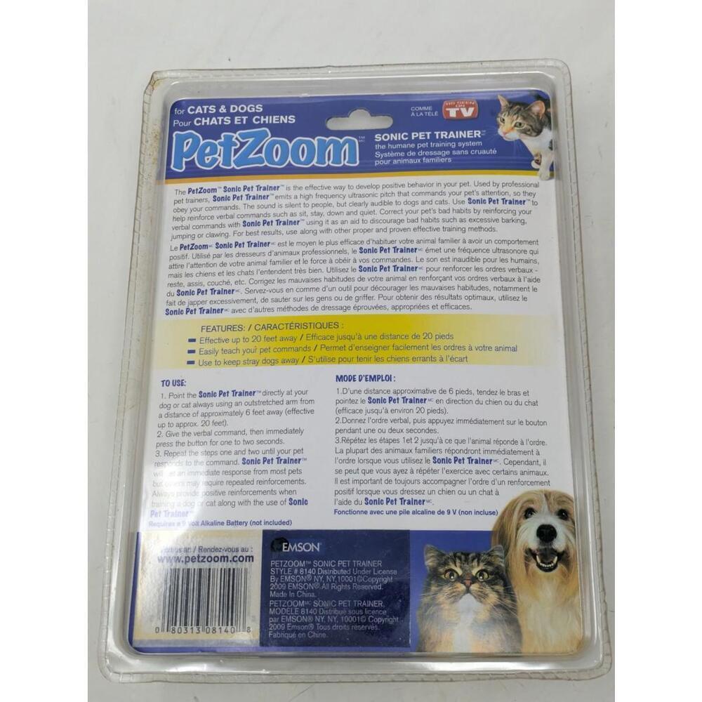 PetZoom Sonic Pet Trainer EMSON 8140 As Seen On TV Brand New Sealed Package - Picture 2 of 2